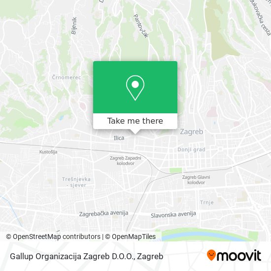 Gallup Organizacija Zagreb D.O.O. map