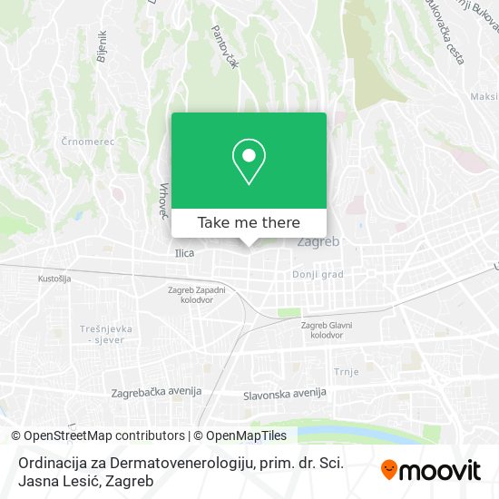 Ordinacija za Dermatovenerologiju, prim. dr. Sci. Jasna Lesić map