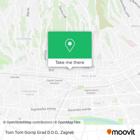 Tom Tom Gornji Grad D.O.O. map