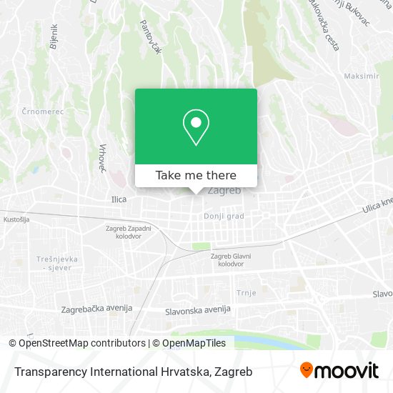 Transparency International Hrvatska map