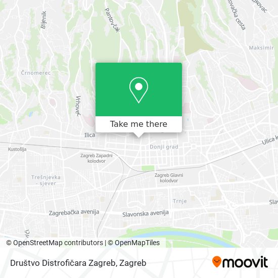 Društvo Distrofičara Zagreb map