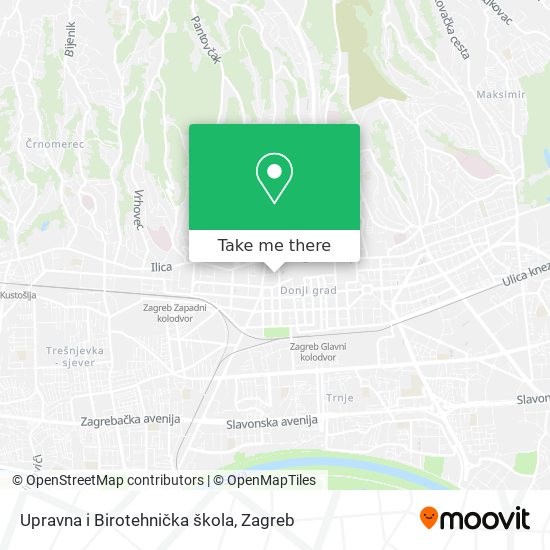 Upravna i Birotehnička škola map