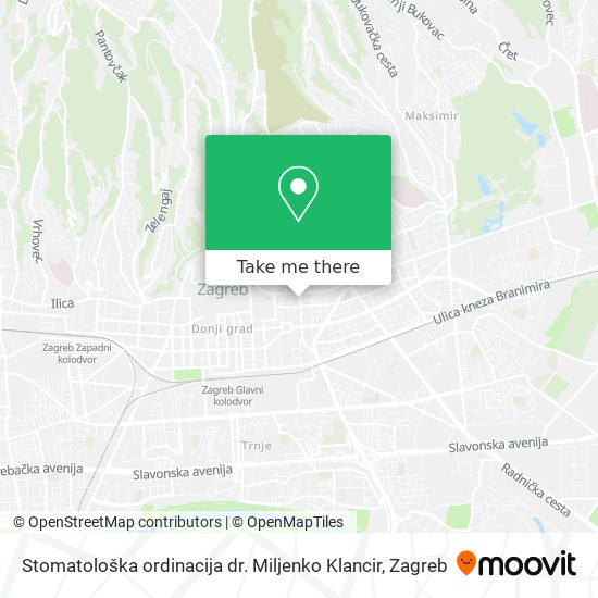 Stomatološka ordinacija dr. Miljenko Klancir map