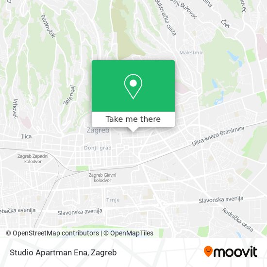 Studio Apartman Ena map