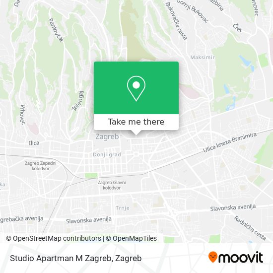 Studio Apartman M Zagreb map
