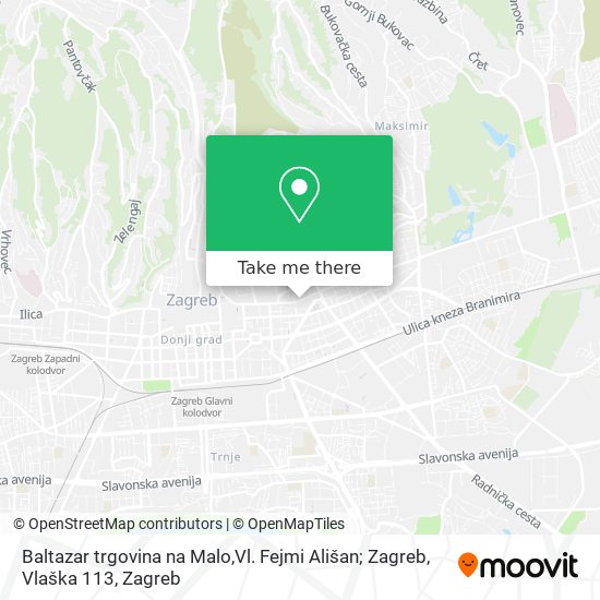 Baltazar trgovina na Malo,Vl. Fejmi Ališan; Zagreb, Vlaška 113 map