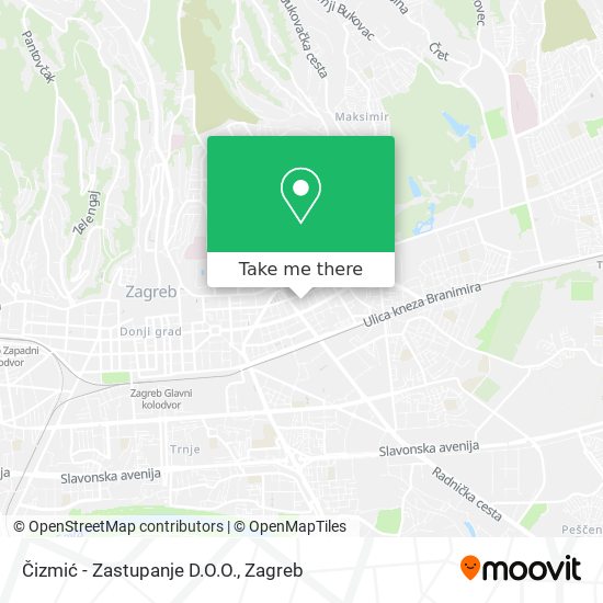Čizmić - Zastupanje D.O.O. map