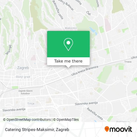 Catering Stripes-Maksimir map