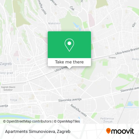 Apartments Simunoviceva map