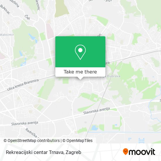 Rekreacijski centar Trnava map