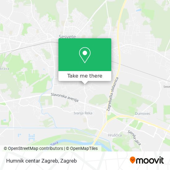 Humnik centar Zagreb map