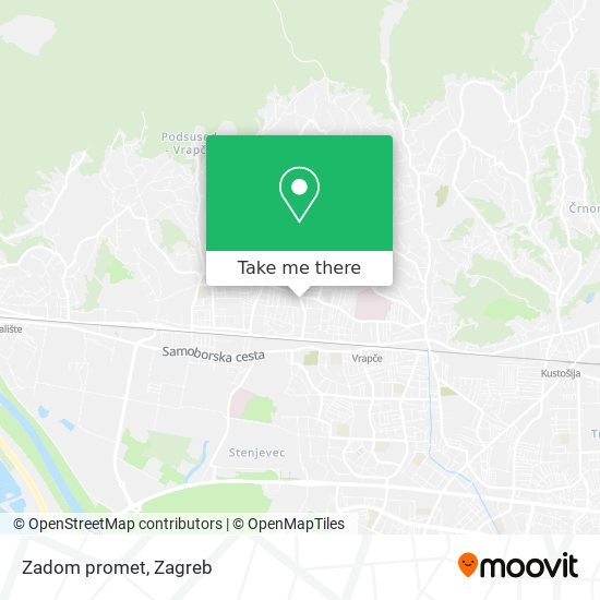 Zadom promet map