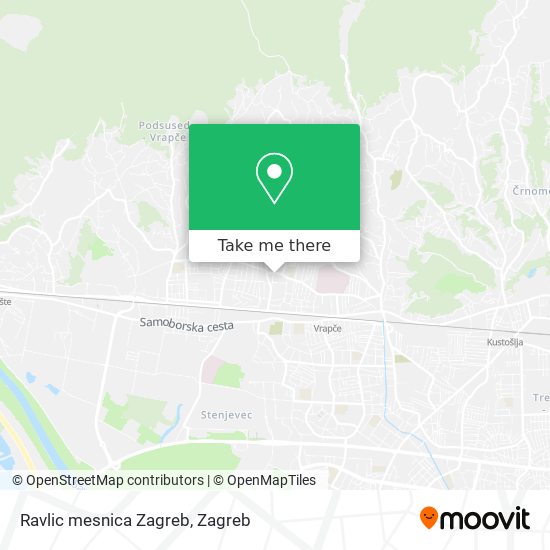 Ravlic mesnica Zagreb map