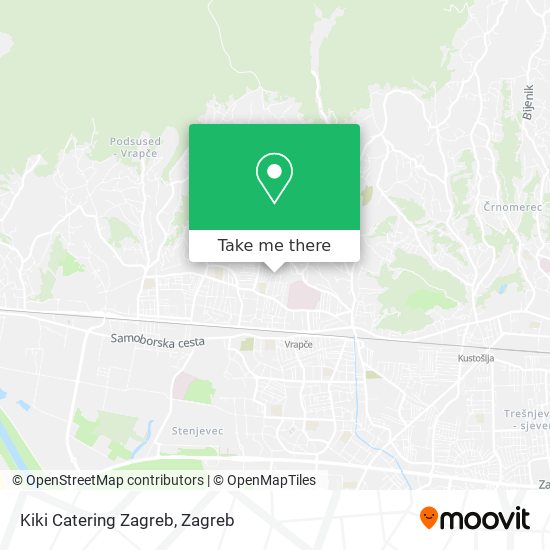 Kiki Catering Zagreb map
