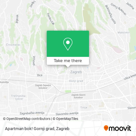 Apartman bok! Gornji grad map