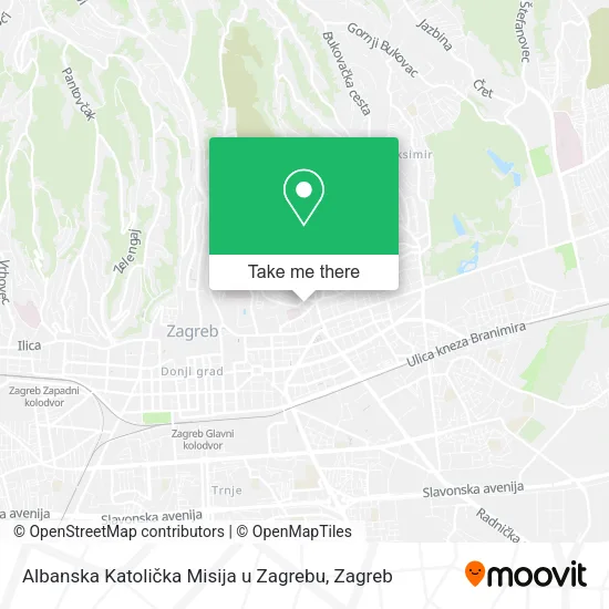 Albanska Katolička Misija u Zagrebu map