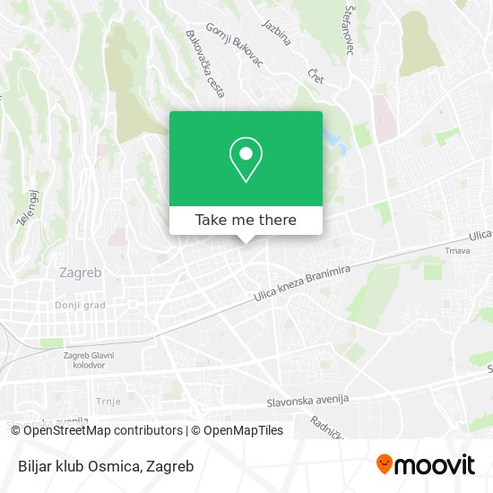 Biljar klub Osmica map