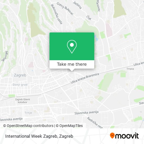 International Week Zagreb map