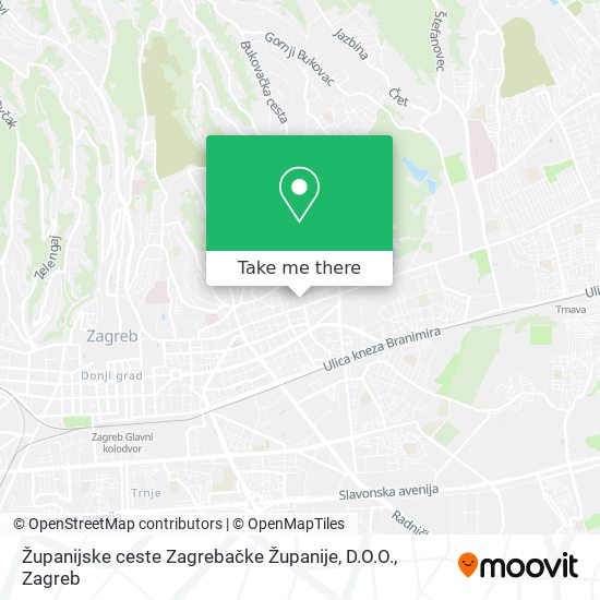 Županijske ceste Zagrebačke Županije, D.O.O. map