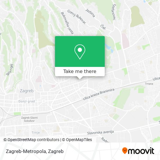 Zagreb-Metropola map