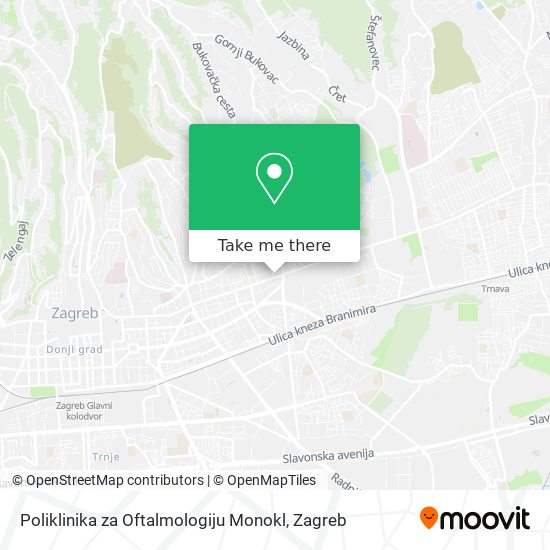 Poliklinika za Oftalmologiju Monokl map