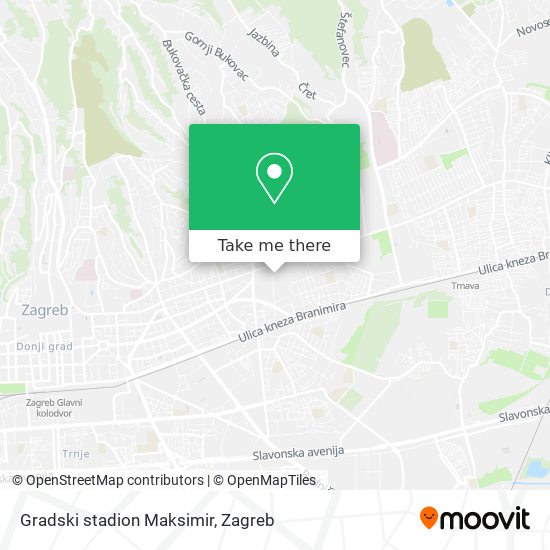 Gradski stadion Maksimir map