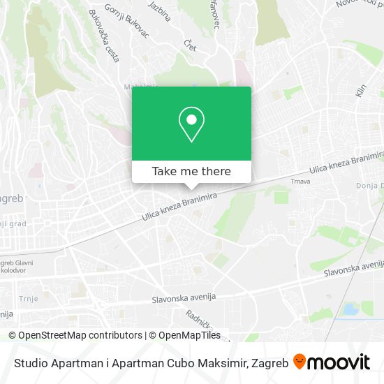 Studio Apartman i Apartman Cubo Maksimir map