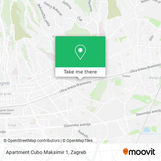 Apartment Cubo Maksimir 1 map