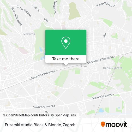 Frizerski studio Black & Blonde map
