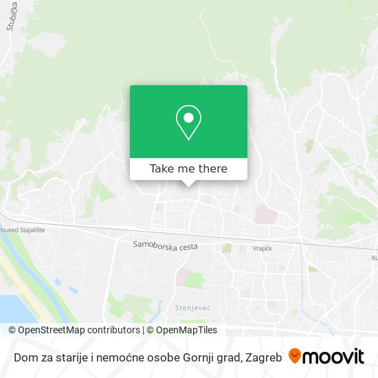 Dom za starije i nemoćne osobe Gornji grad map