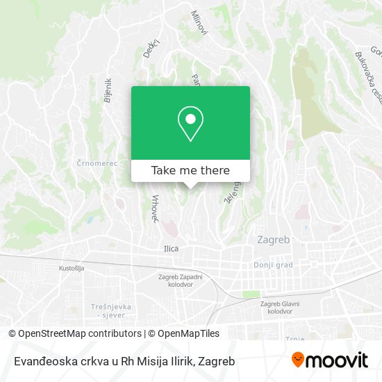 Evanđeoska crkva u Rh Misija Ilirik map