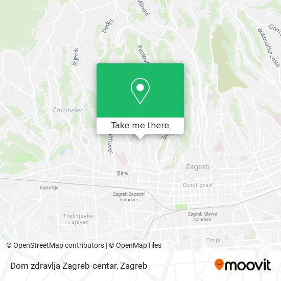Dom zdravlja Zagreb-centar map