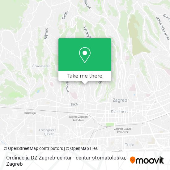 Ordinacija DZ Zagreb-centar - centar-stomatološka map