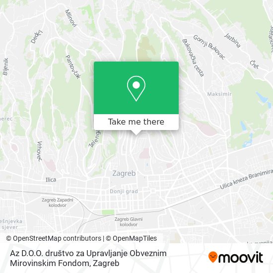 Az D.O.O. društvo za Upravljanje Obveznim Mirovinskim Fondom map