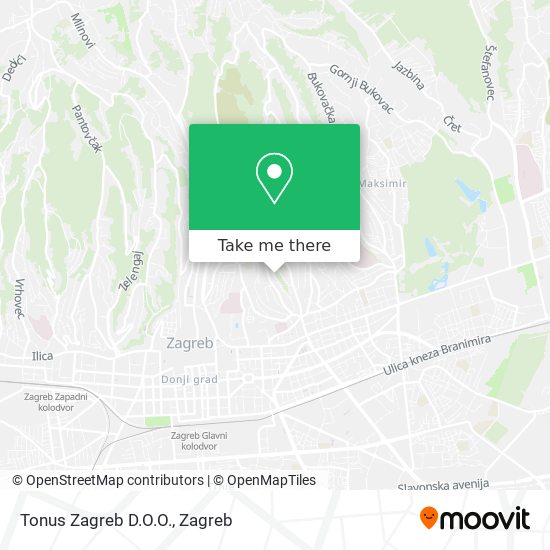 Tonus Zagreb D.O.O. map