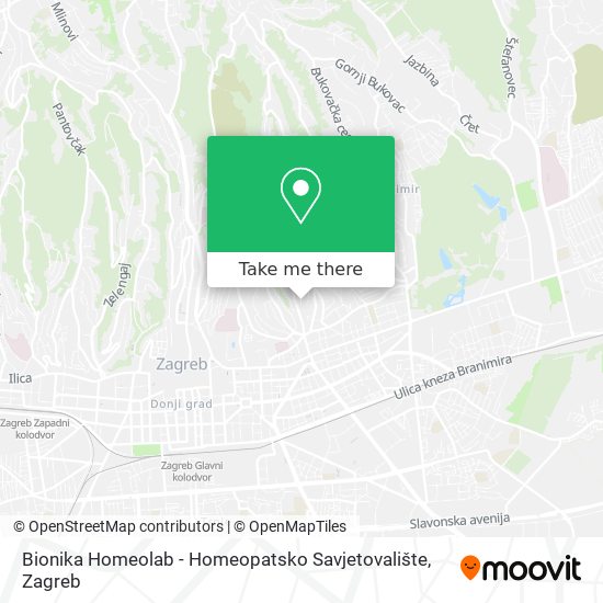 Bionika Homeolab - Homeopatsko Savjetovalište map
