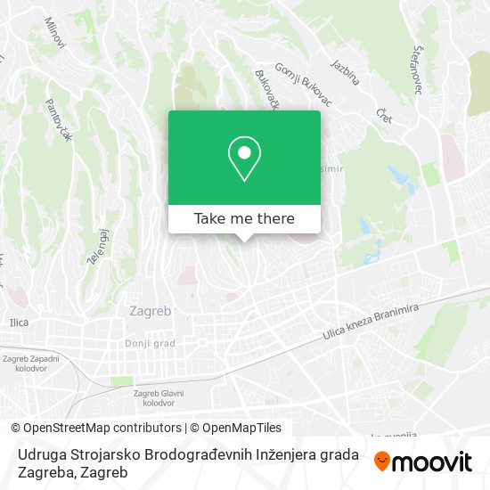 Udruga Strojarsko Brodograđevnih Inženjera grada Zagreba map