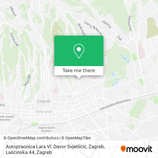 Autopraonica Lara Vl. Davor Svjetličić, Zagreb, Lašćinska 44 map