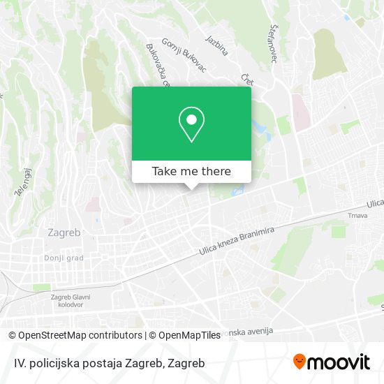 IV. policijska postaja Zagreb map