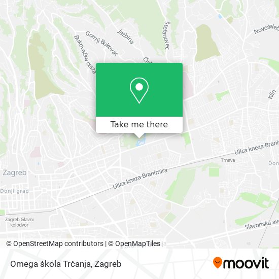Omega škola Trčanja map