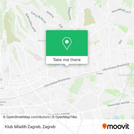 Klub Mladih Zagreb map