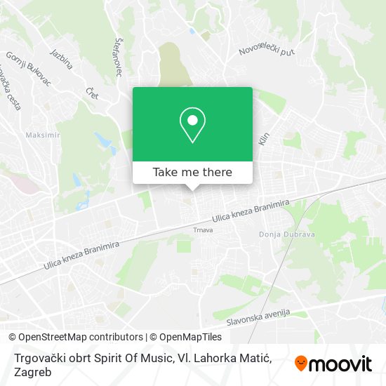 Trgovački obrt Spirit Of Music, Vl. Lahorka Matić map