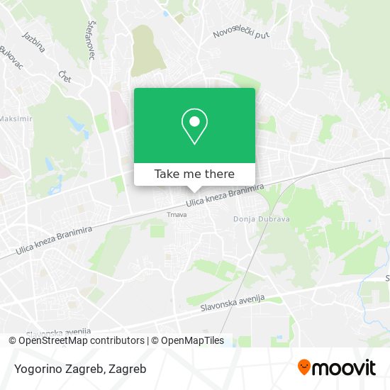 Yogorino Zagreb map