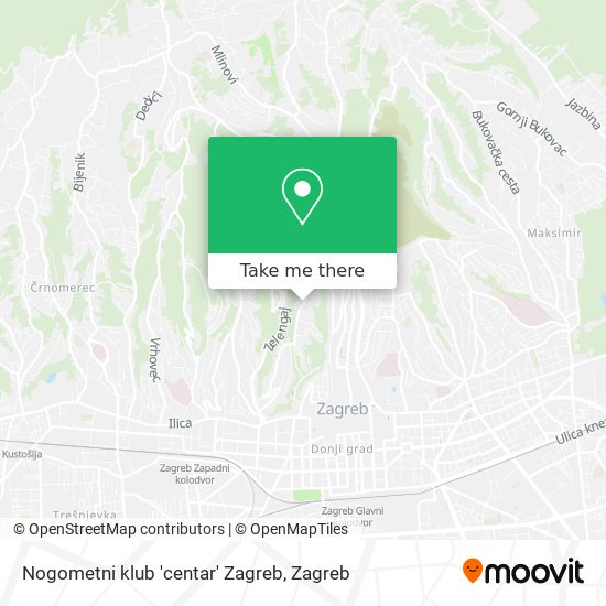 Nogometni klub 'centar' Zagreb map