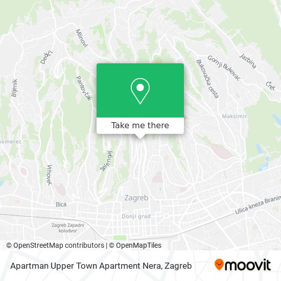 Apartman Upper Town Apartment Nera map