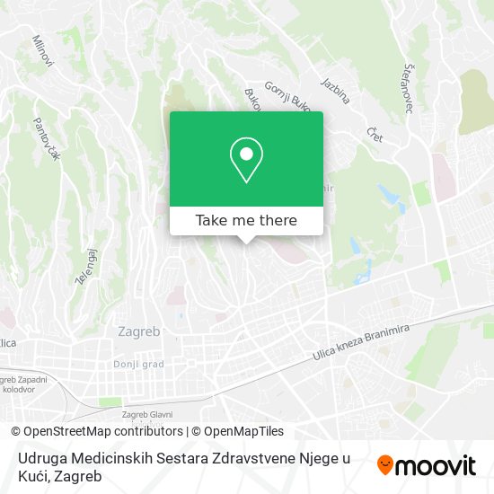 Udruga Medicinskih Sestara Zdravstvene Njege u Kući map