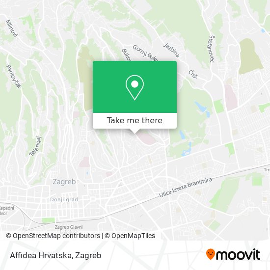 Affidea Hrvatska map