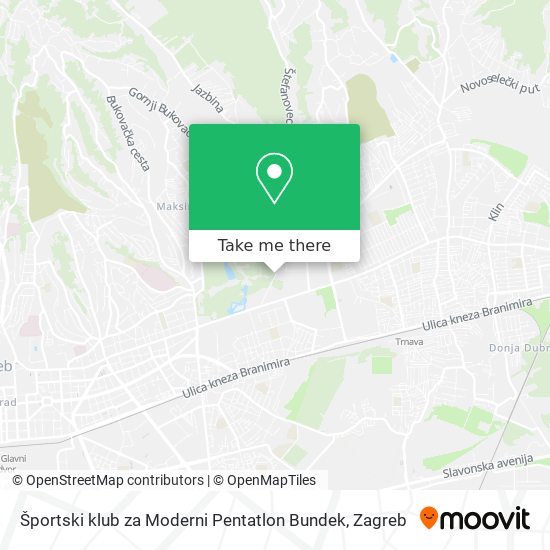 Športski klub za Moderni Pentatlon Bundek map