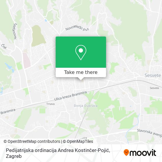 Pedijatrijska ordinacija Andrea Kostinčer-Pojić map