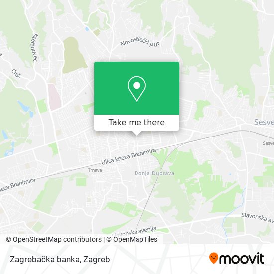 Zagrebačka banka map